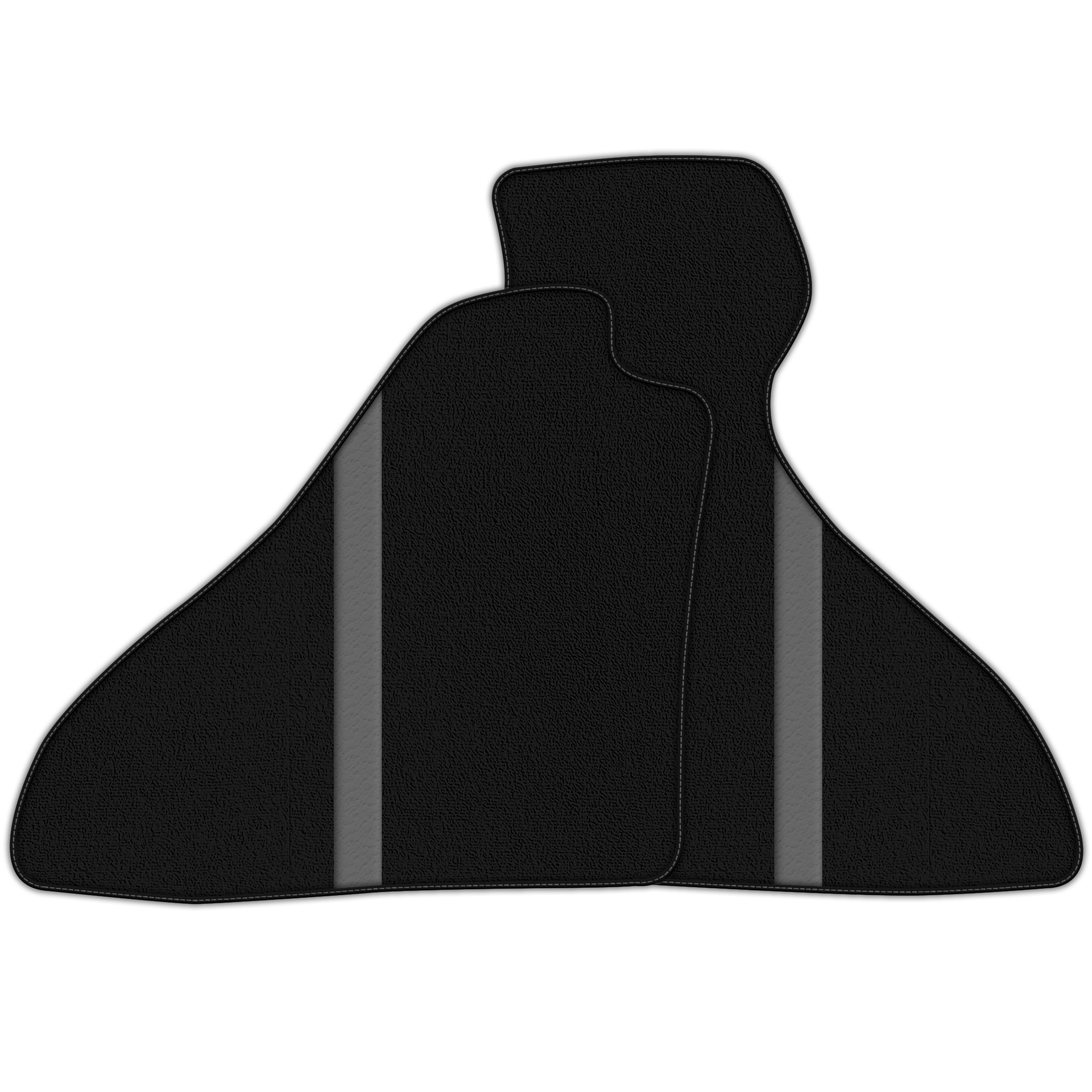 Black Leather-Trimmed Floor Mats for Ferrari Dino GT4 (1973-1979)