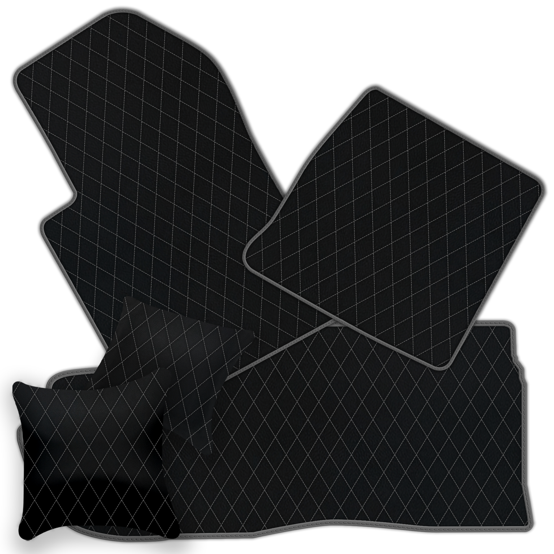 Custom Black Leather Floor Mats for Ferrari 599 Coupe (2006-2012)