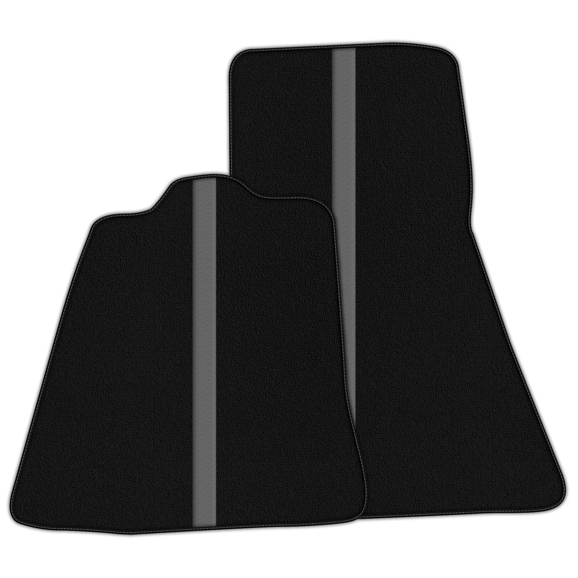Black Floor Mats with Leather Line for McLaren 720S (2017-2021) - Various Colors