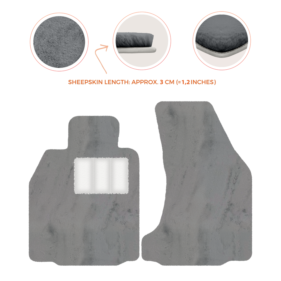 Premium Sheepskin Floor Mats for Porsche 718 Boxster (2016-2023)