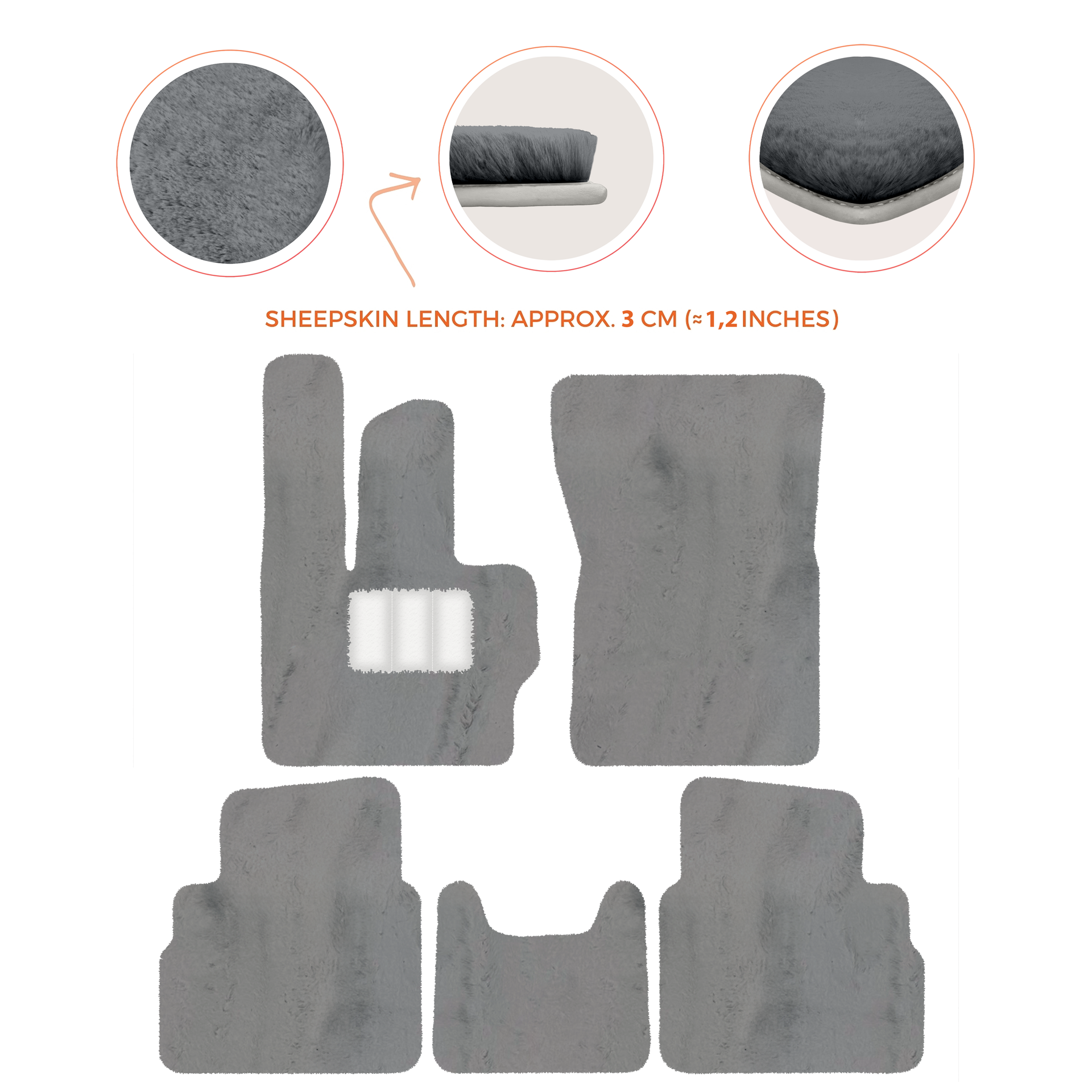 Premium Sheepskin Floor Mats for Mercedes-Benz G-Class W463 2008-2018