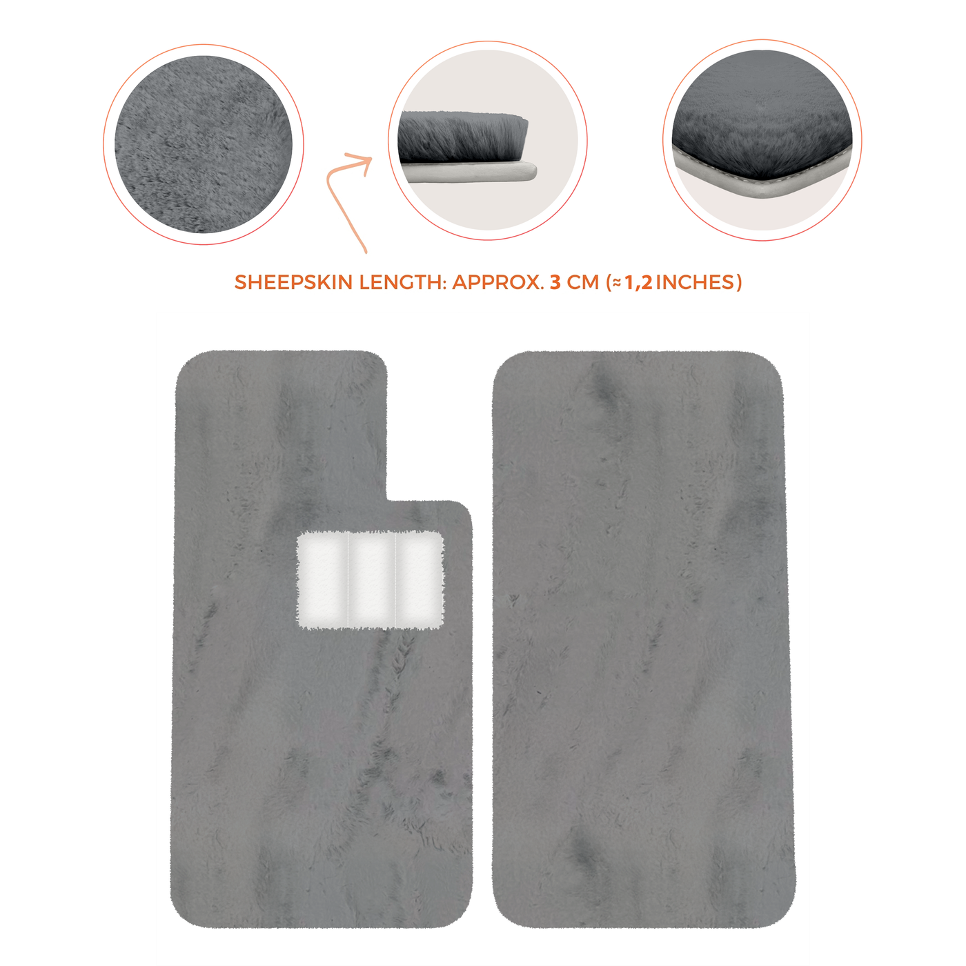 Premium Sheepskin Floor Mats for Aston Martin V8 Virage (1989-1995) Coupe