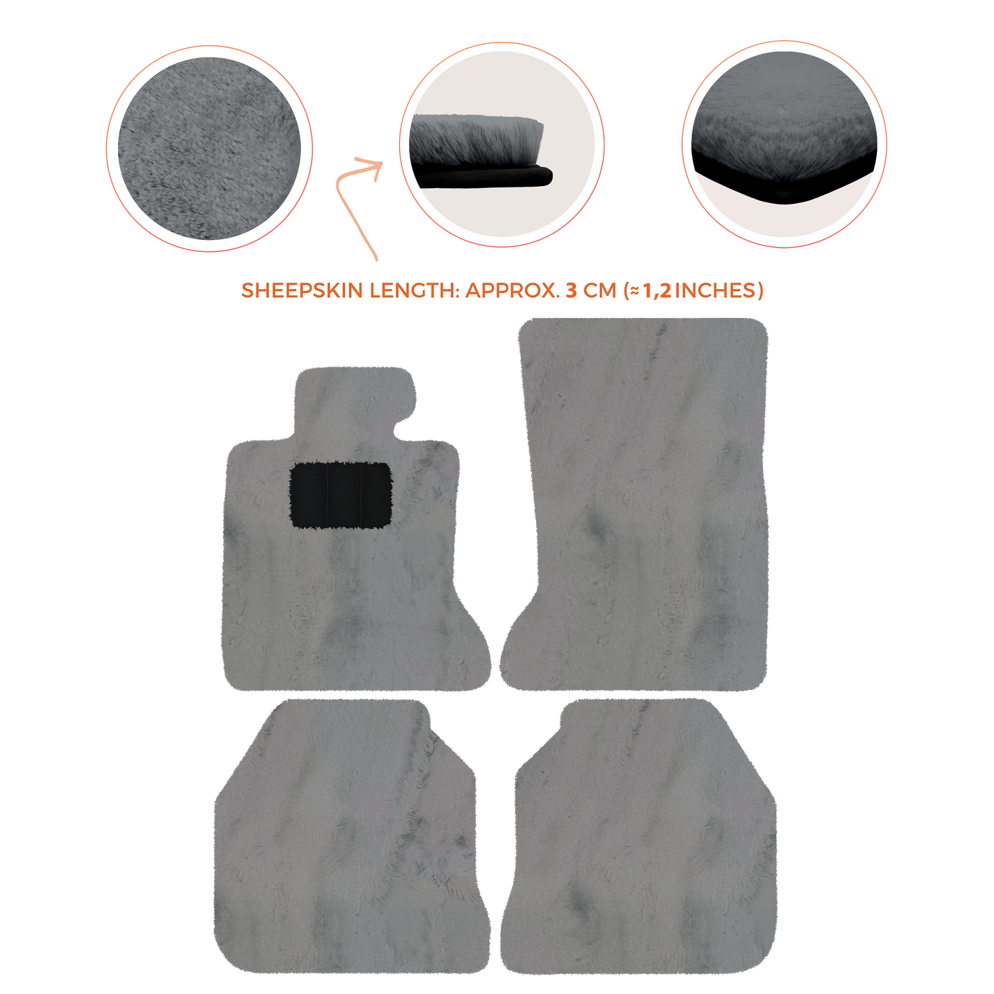 Luxury Sheepskin Floor Mats for Rolls-Royce Ghost RR2 (2010-2014)