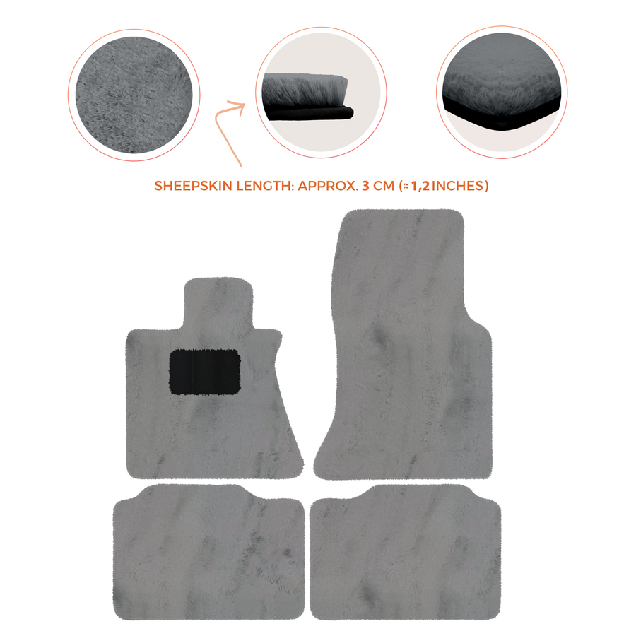 Premium Sheepskin Floor Mats for Rolls-Royce Phantom Sedan (2003-2016)