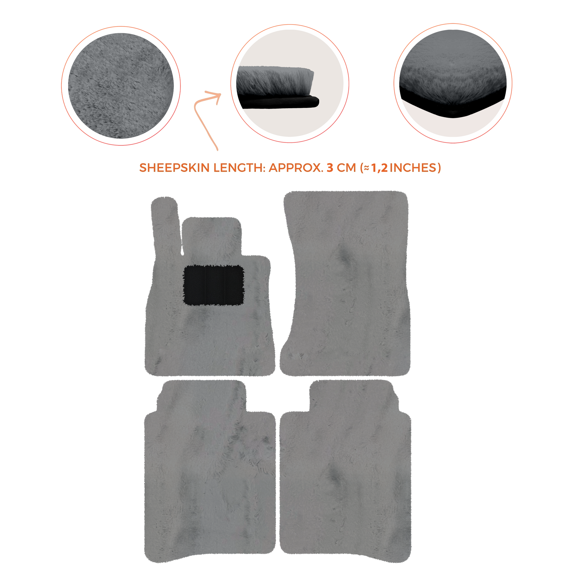 Luxury Sheepskin Floor Mats for Mercedes-Benz S-Class X222 | 2015-2021