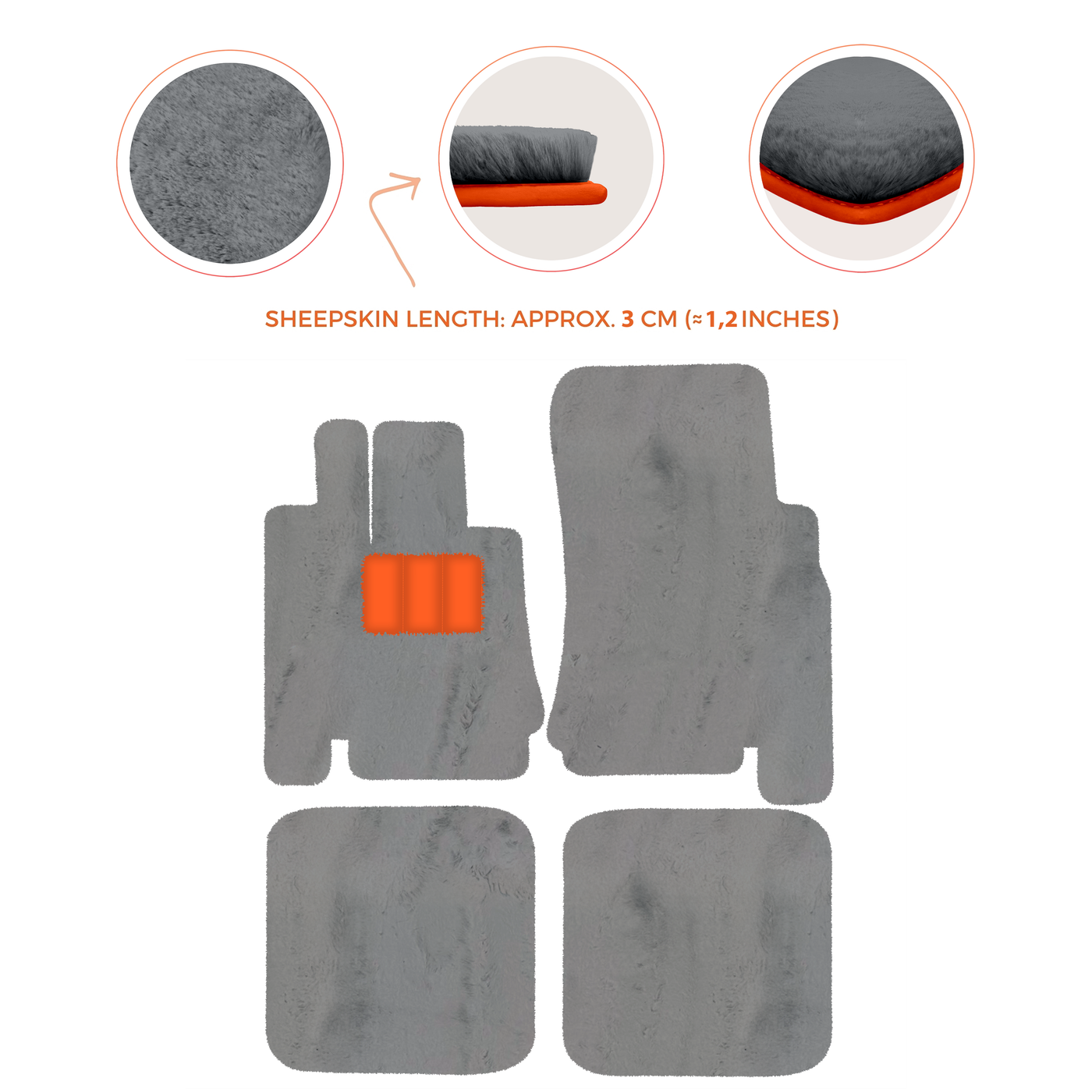 Premium Luxurious Sheepskin Floor Mats for Bentley Arnage (1998-2009)