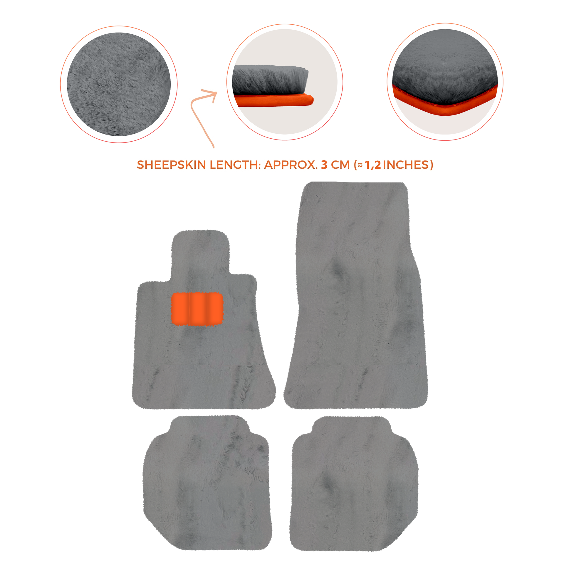 Premium Sheepskin Floor Mats for Bentley Continental GTC (2011-2018)