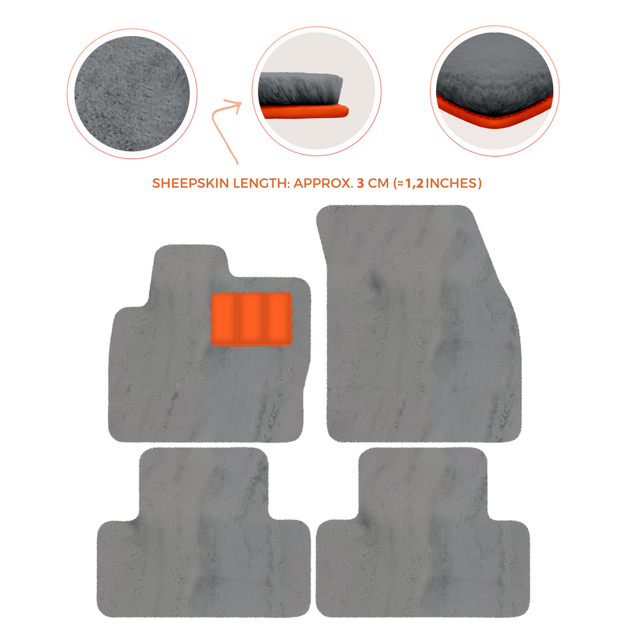 Premium Sheepskin Floor Mats for Range Rover Vehicles (2012-2022)