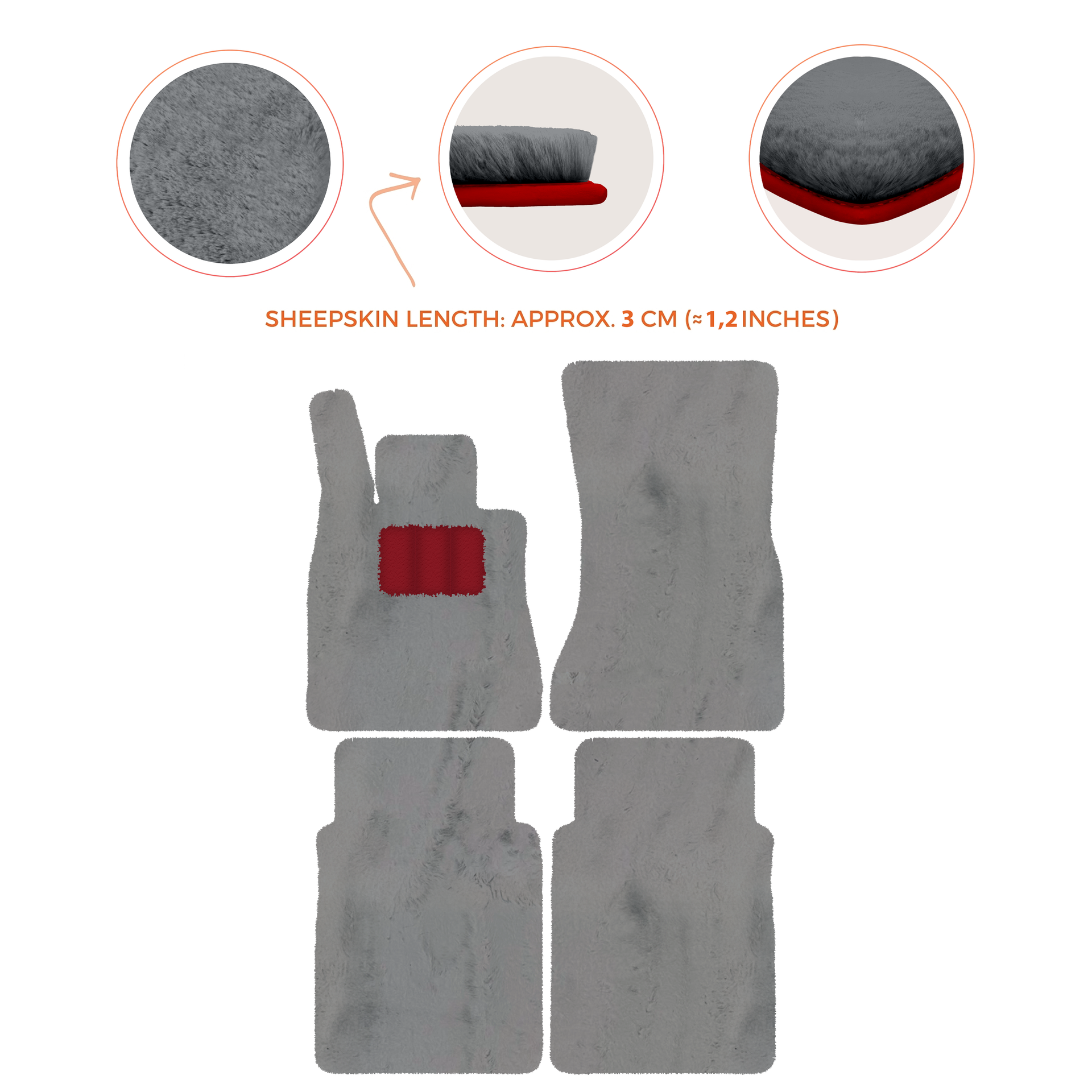 Luxury Sheepskin Floor Mats for Mercedes-Benz G-Class W463 (2018-2023)