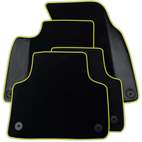 Customizable Black Carbon Leather Floor Mats for Audi A2 2000-2005 8Z | Various Trim Colors