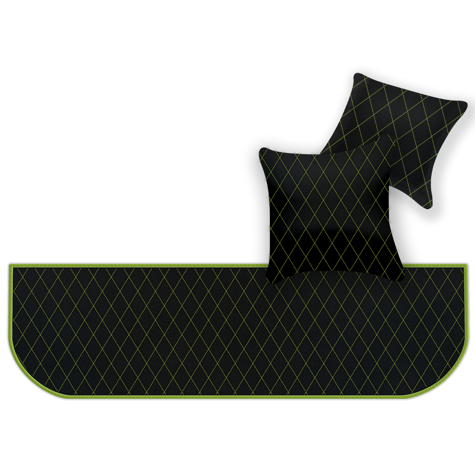 Customizable Leather Floor Mats with Double Diamond Pattern for Ferrari 550 Maranello (1996-2002) - AutoWin