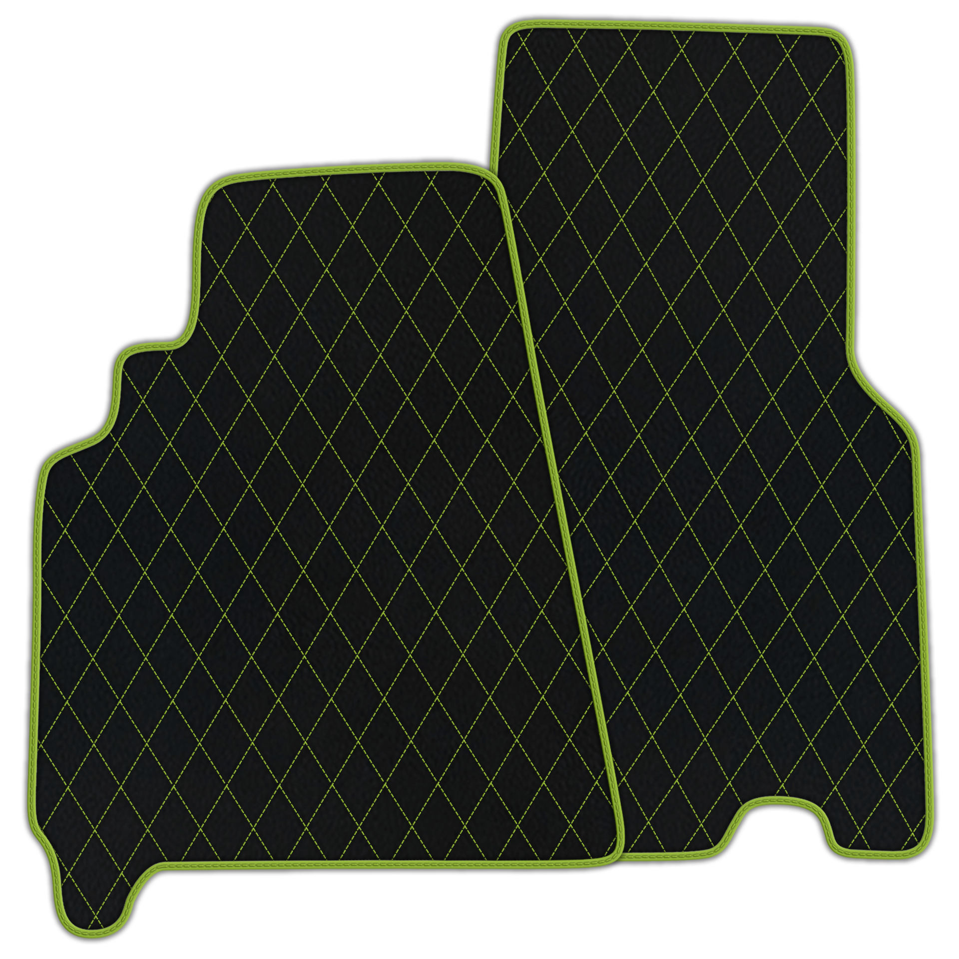 Customizable Leather Floor Mats with Double Diamond Pattern for Ferrari 550 Maranello (1996-2002) - AutoWin