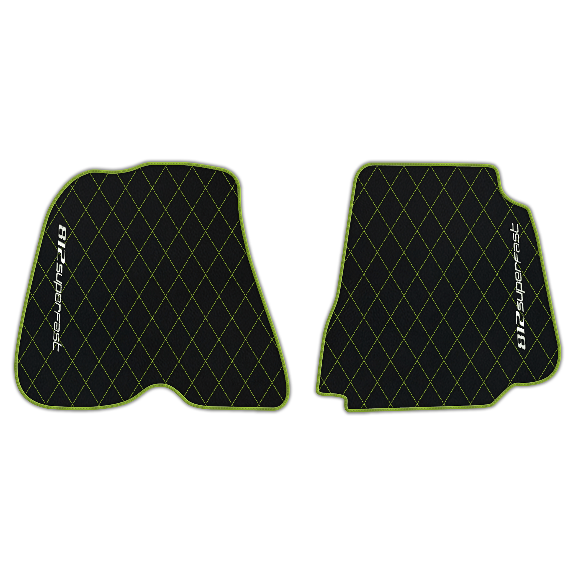 Premium Black Leather Floor Mats for Ferrari F12 (2012-2022)