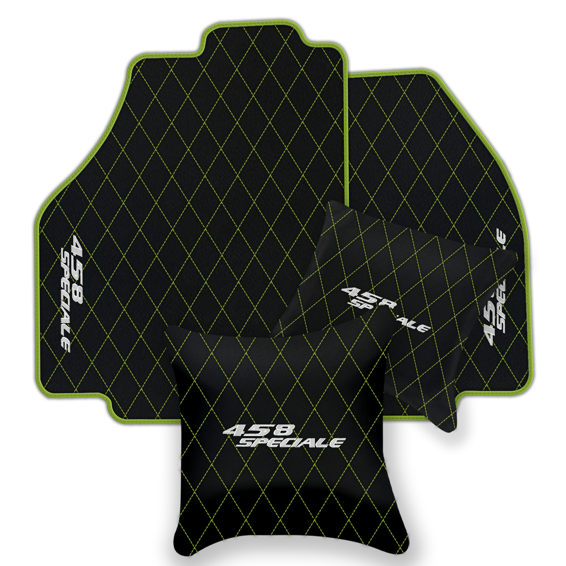 Premium Black Leather Floor Mats for Ferrari 296 GTS (2022-2025)