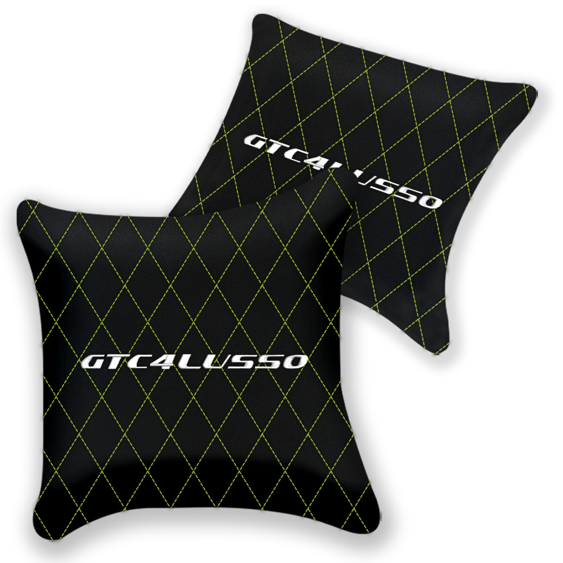 Custom Black Leather Pillows for Ferrari GTC4 Lusso - Set of 2