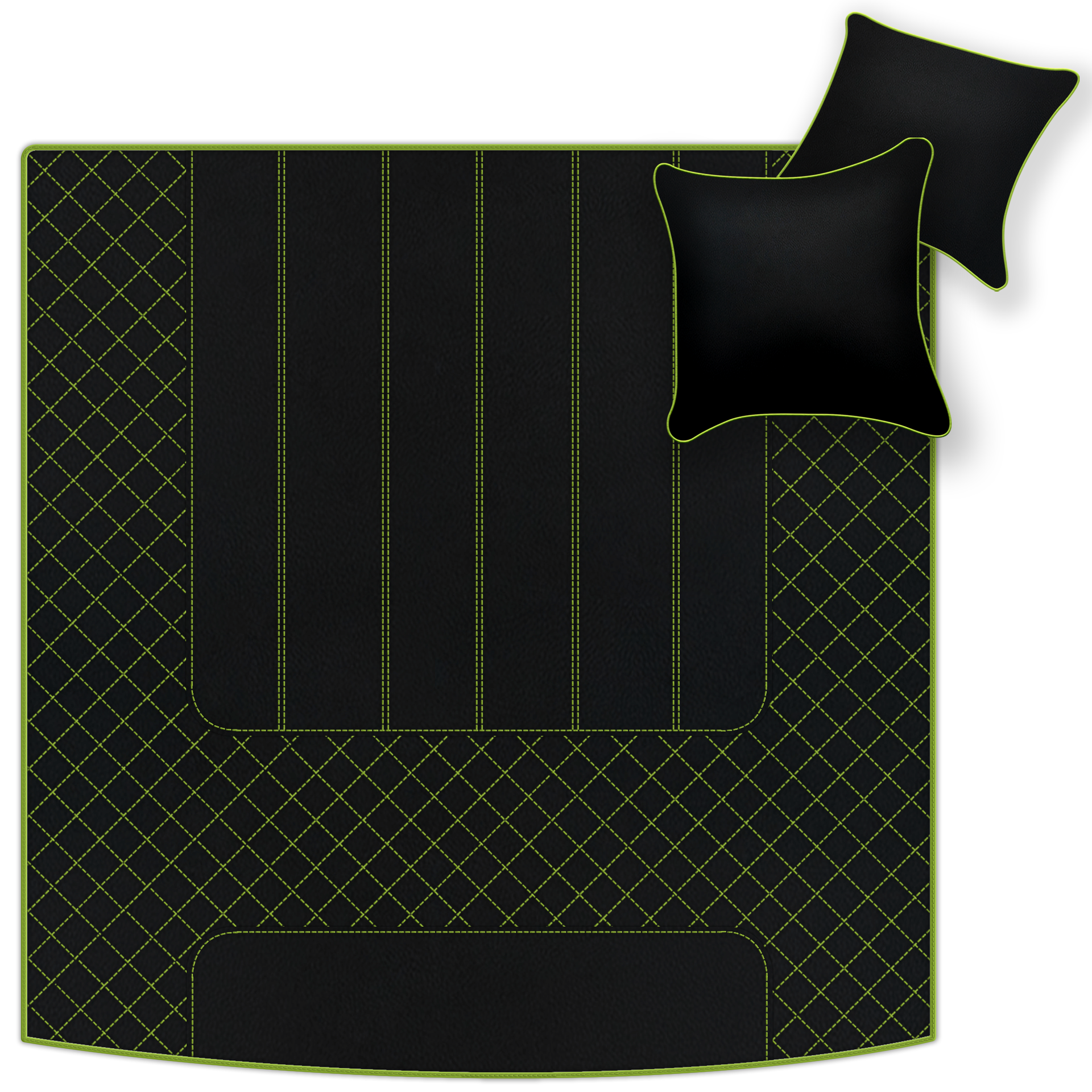 Customizable Leather Floor Mats with Double Diamond Pattern for Bentley Flying Spur (2019-2023) - AutoWin