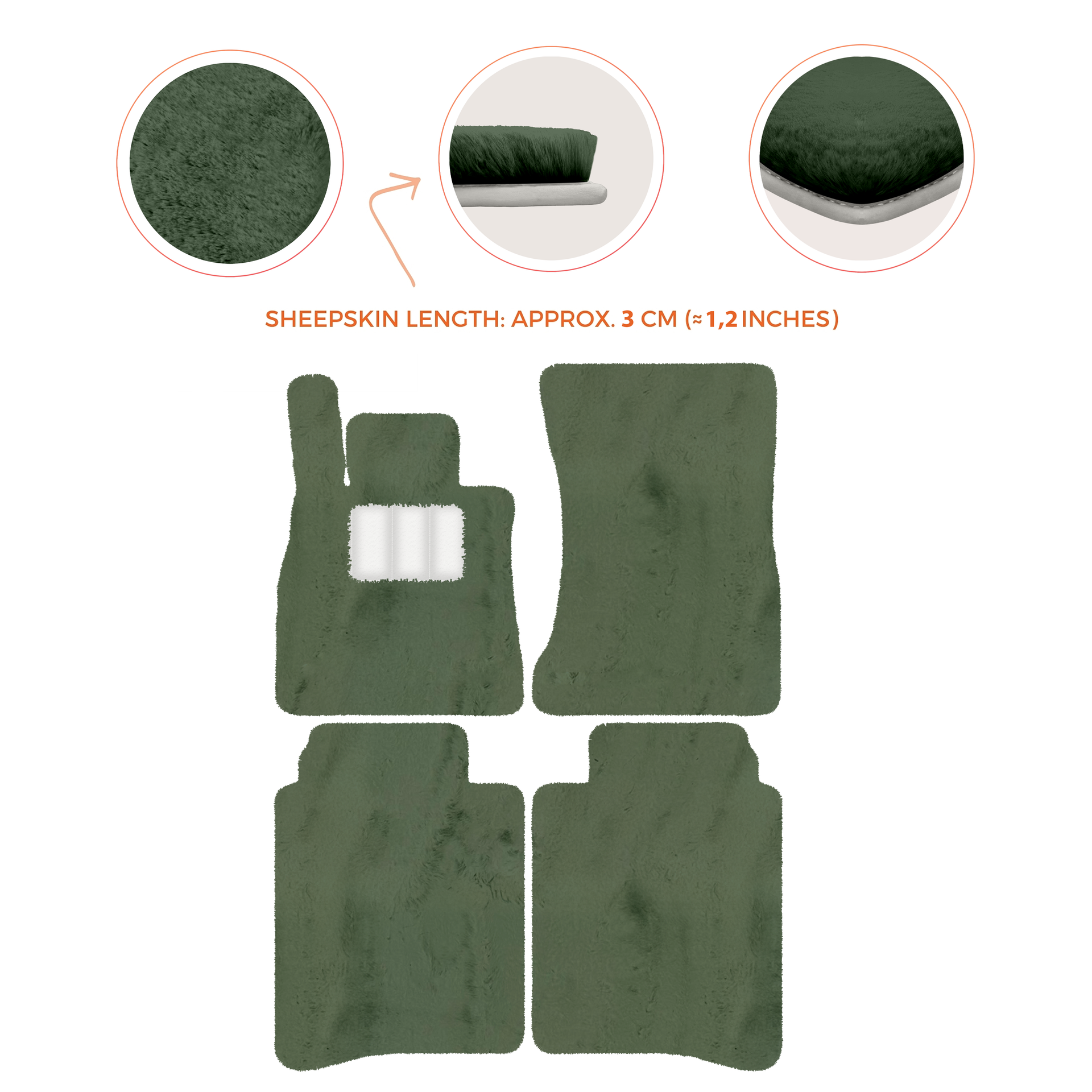 Luxury Sheepskin Floor Mats for Mercedes-Benz S-Class X222 | 2015-2021