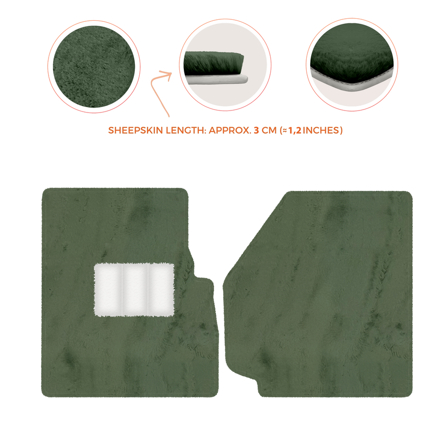 Premium Sheepskin Floor Mats for Land Rover Discovery (2004-2009)