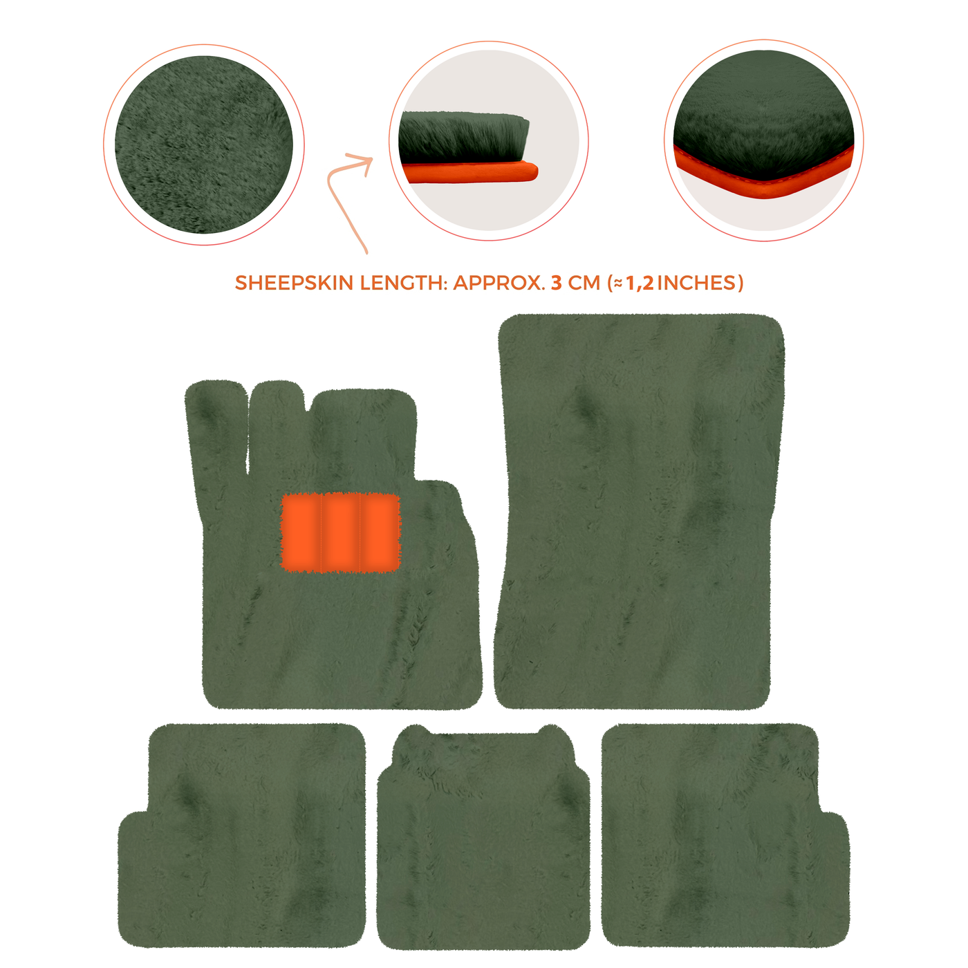 Premium Sheepskin Floor Mats for Ferrari 296 GTS (2022-2025)