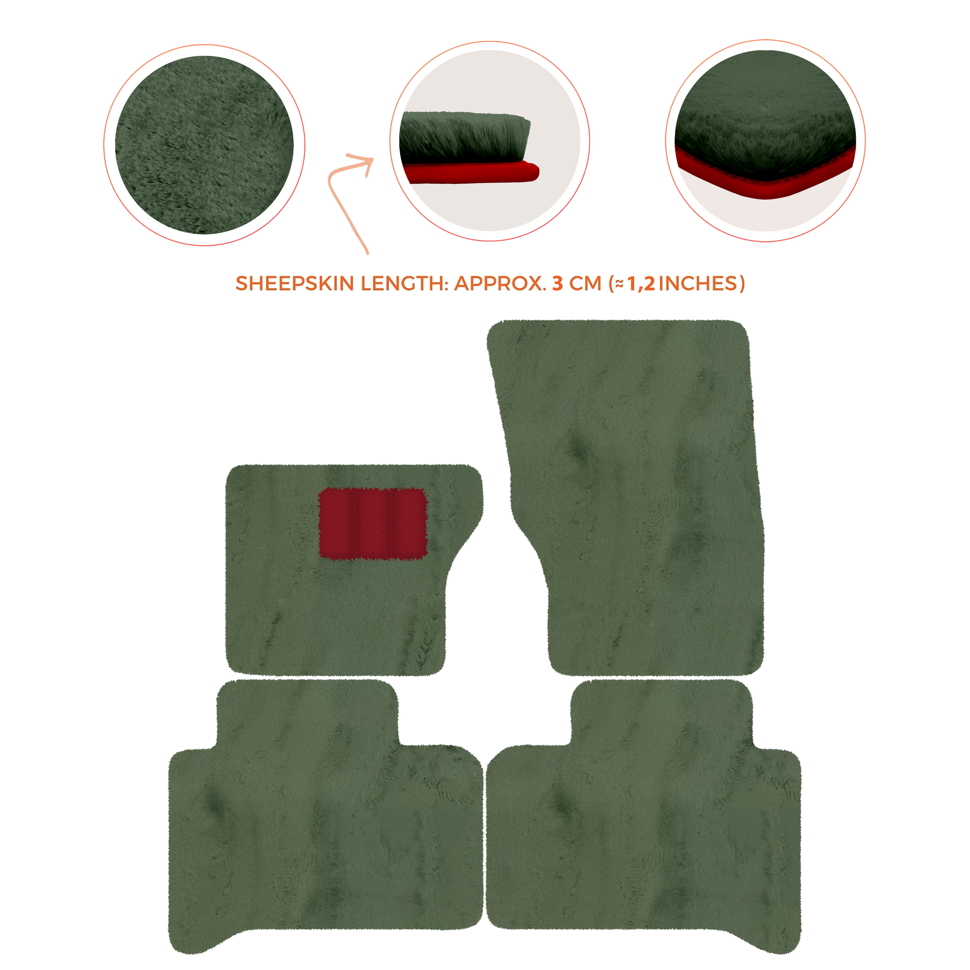 Luxurious Premium Sheepskin Floor Mats for Range Rover (2012-2022)