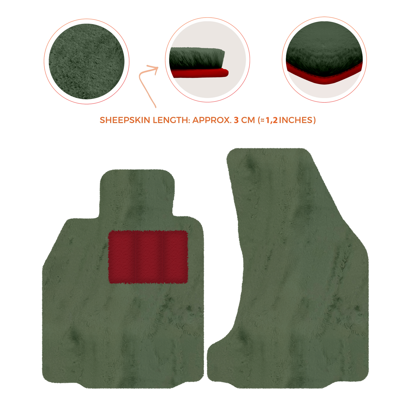 Premium Sheepskin Floor Mats for Porsche 718 Boxster (2016-2023)