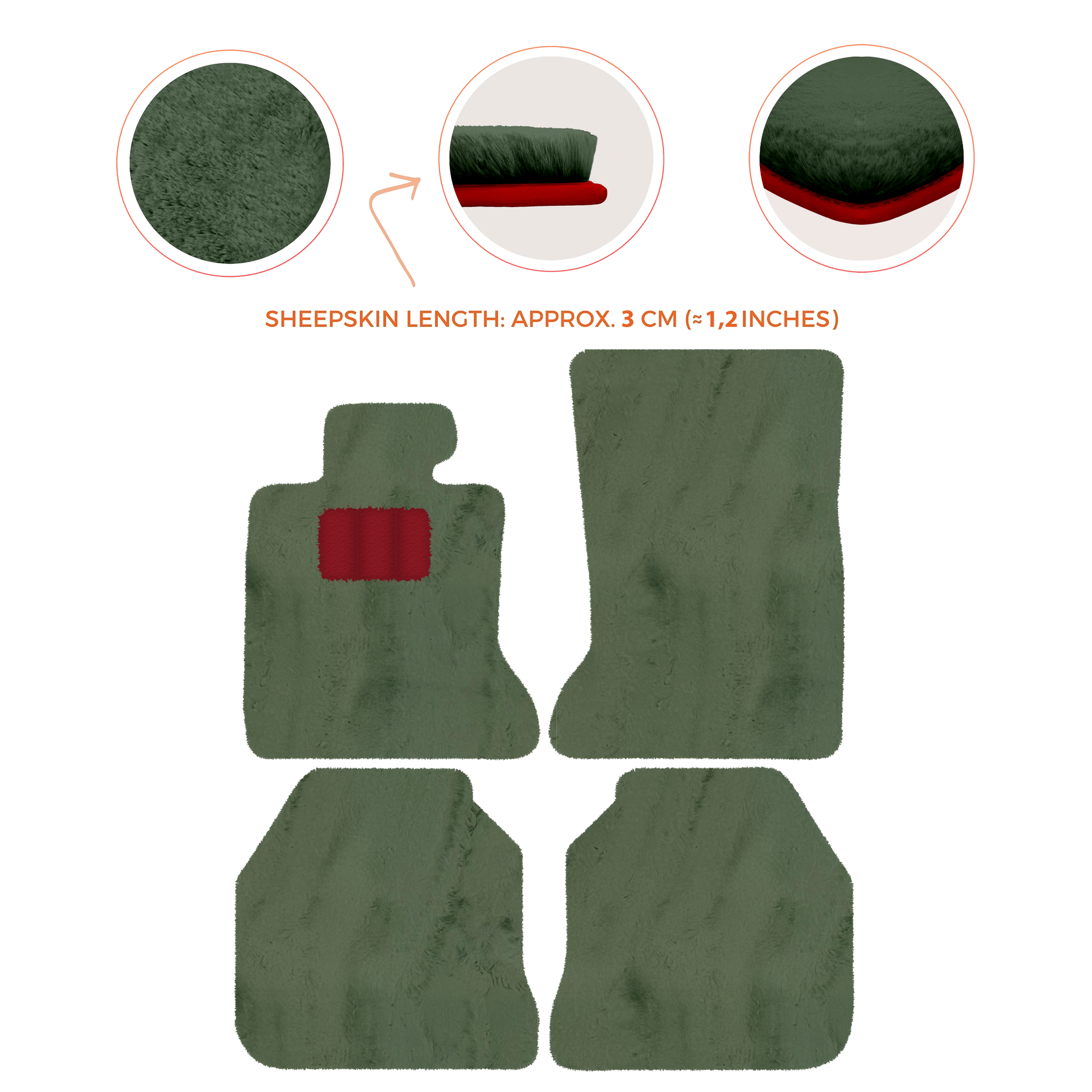 Luxury Sheepskin Floor Mats for Rolls-Royce Ghost RR2 (2010-2014)