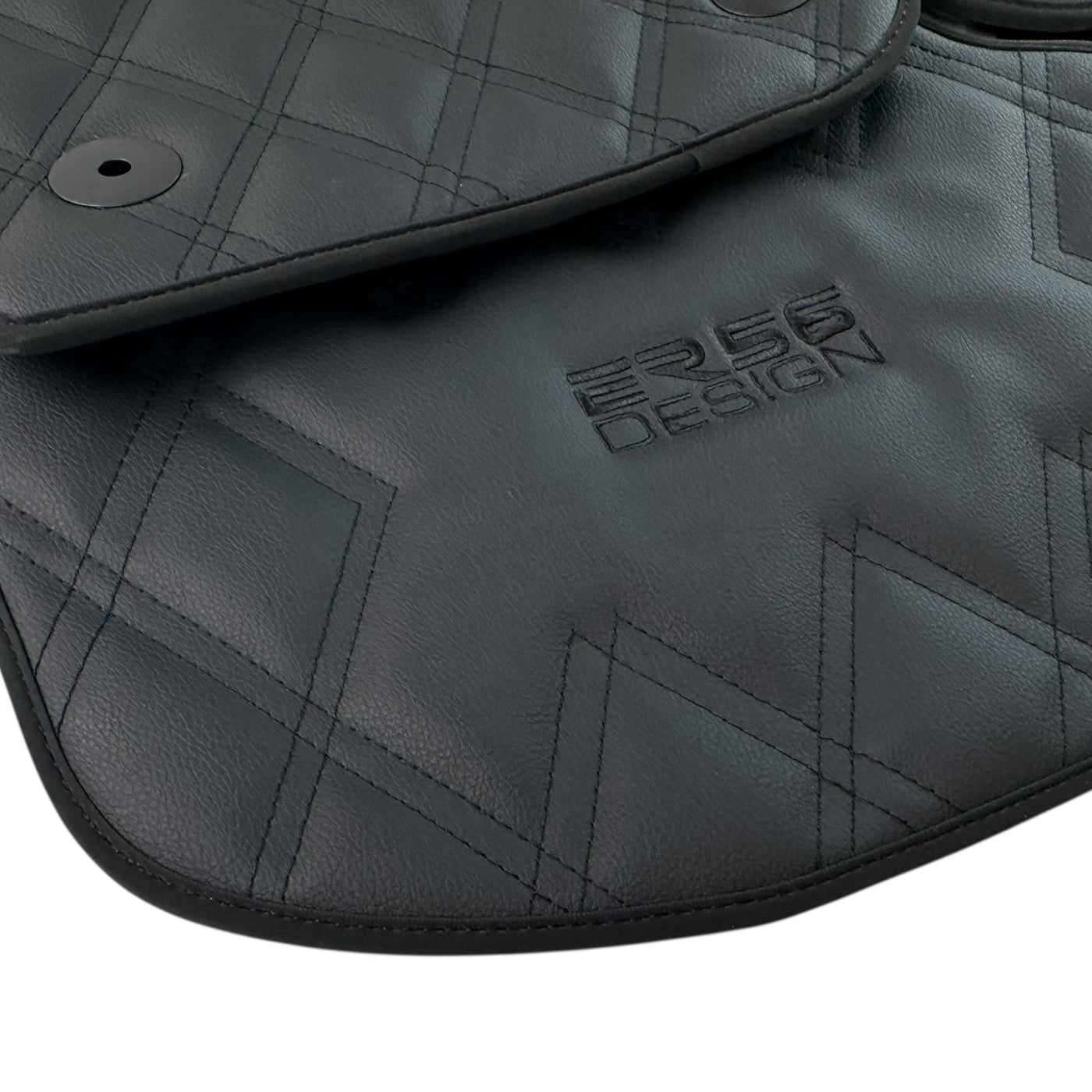 Bentley Continental GT (2018–2023) Black Floor Mats - with Leather | ER56 Design