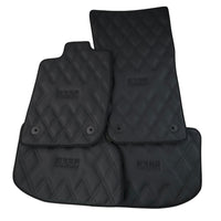 Bentley Continental GT (2018–2023) Black Floor Mats - with Leather | ER56 Design