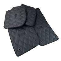 Bentley Continental GT (2018–2023) Black Floor Mats - with Leather | ER56 Design