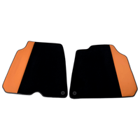 Black Floor Mats for Ferrari F12 Berlinetta (2012-2022) with Beige Tradizione Nappa Leather