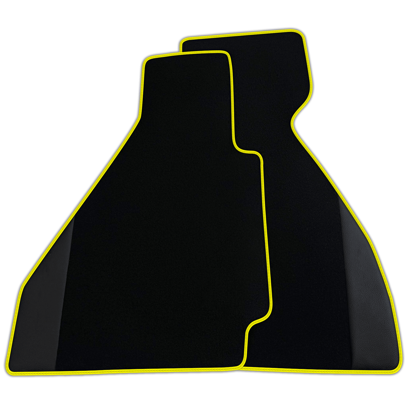 Custom Black Floor Mats for Ferrari 328 GTB (1985-1989) with Leather