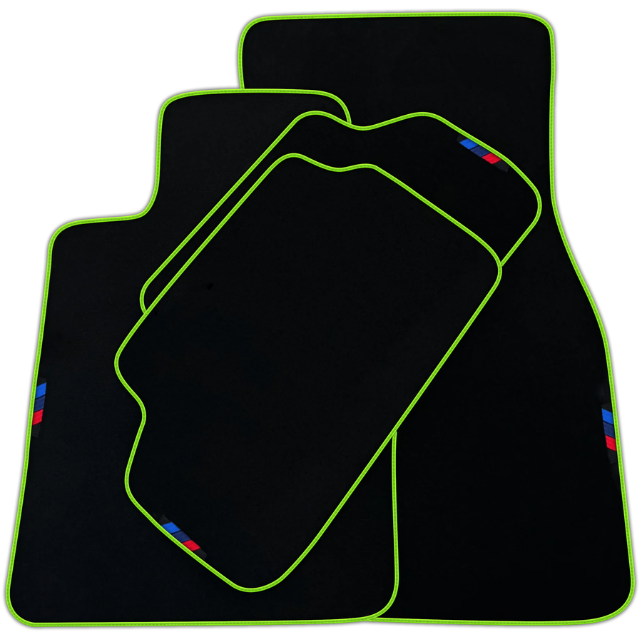 Black Mats For BMW 1 Series F70 | Blue Trim | Various Trim Colors