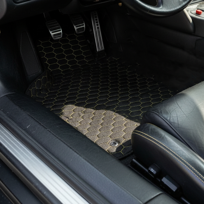 Customizable Leather Floor Mats with Divario Pattern for Lamborghini Diablo (1990-2001) - AutoWin