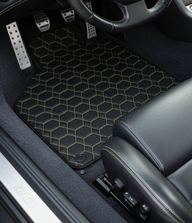 Customizable Leather Floor Mats with Divario Pattern for Lamborghini Diablo (1990-2001) - AutoWin