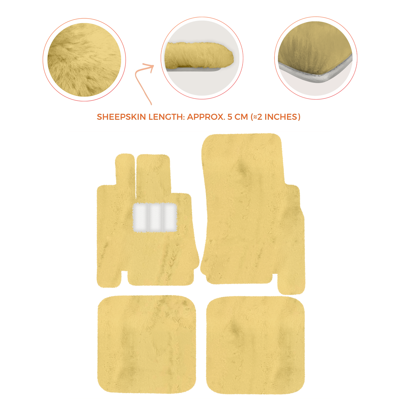 Premium Luxurious Sheepskin Floor Mats for Bentley Arnage (1998-2009)