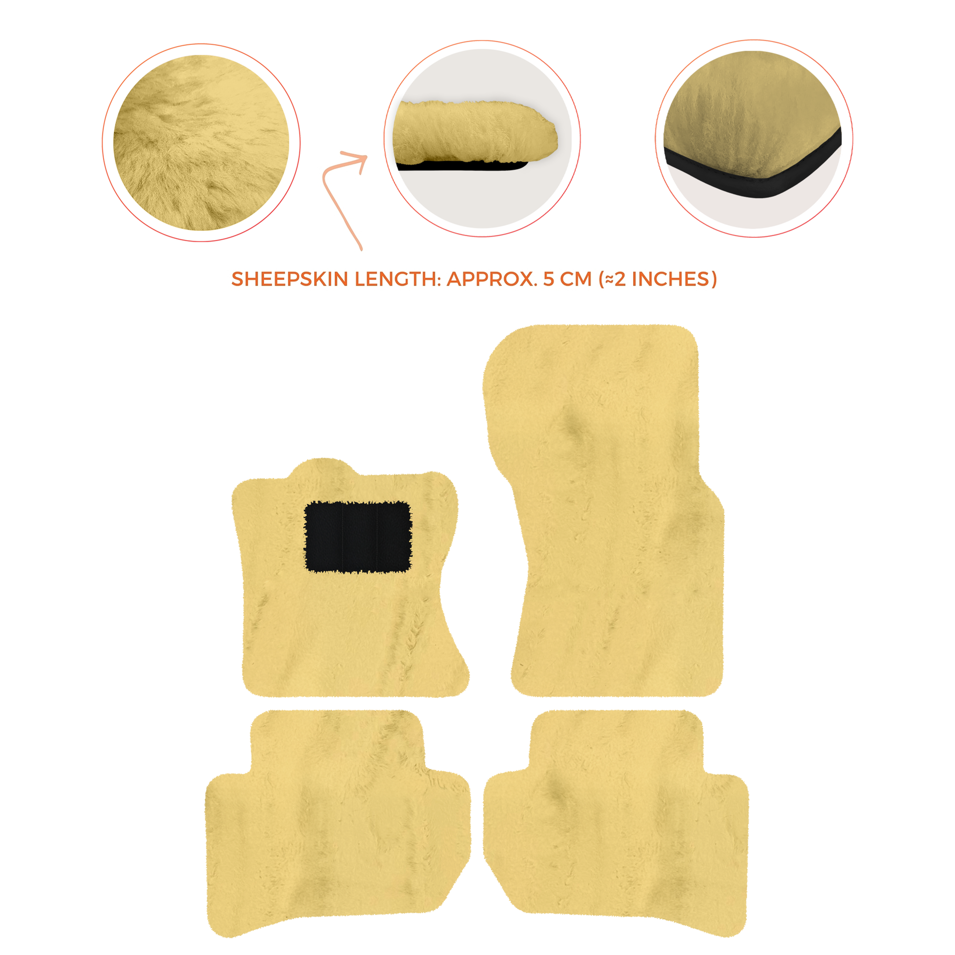 Premium Sheepskin Floor Mats for 2010-2013 Range Rover Sport