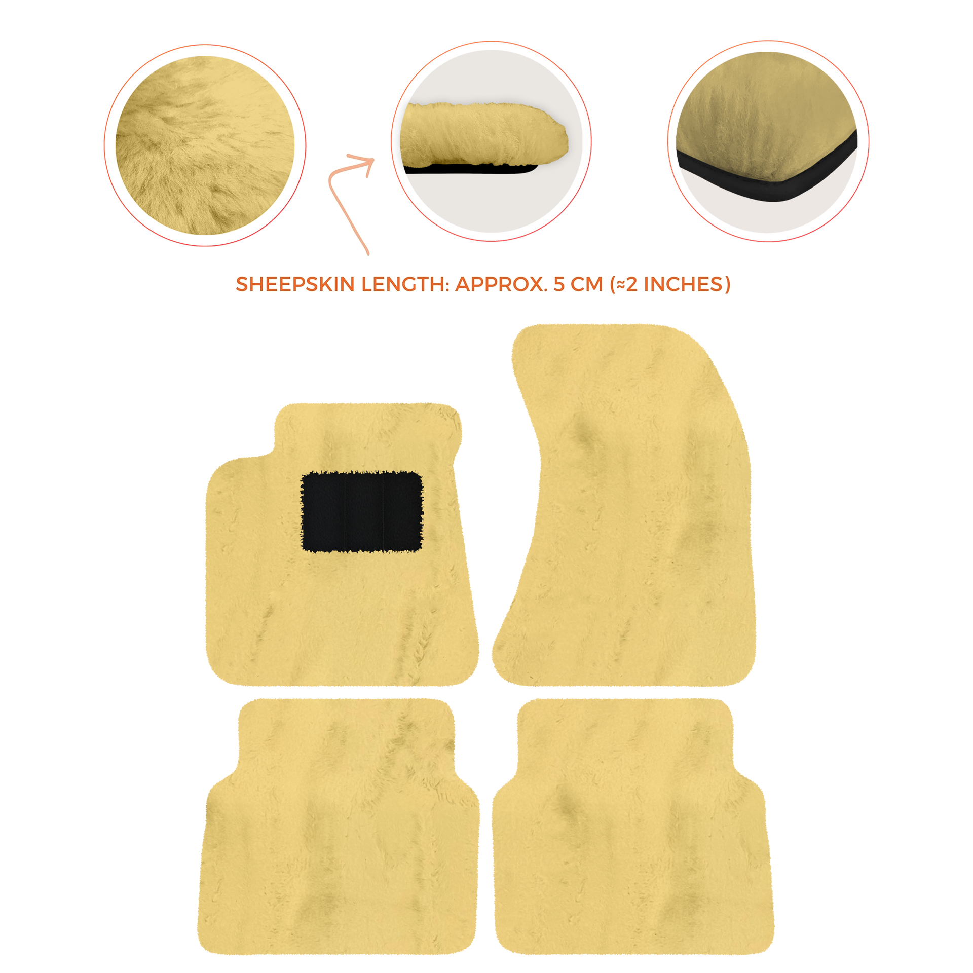 Luxury Sheepskin Floor Mats for Rolls-Royce Wraith (2013-2023)