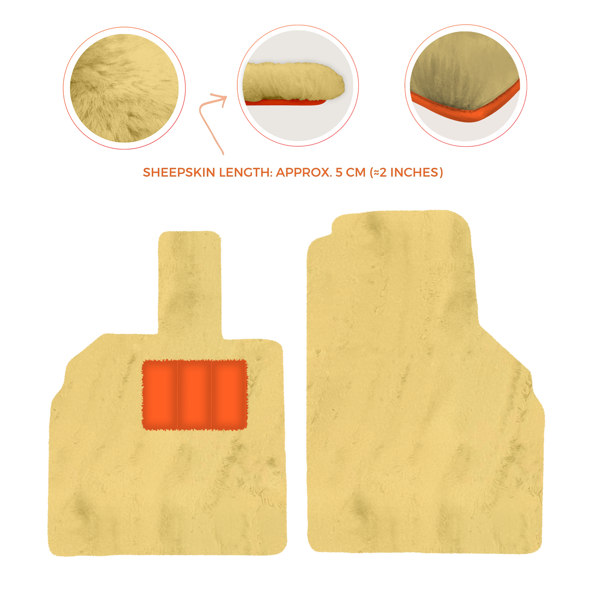 Premium Sheepskin Floor Mats for Lamborghini Aventador (2012-2022)