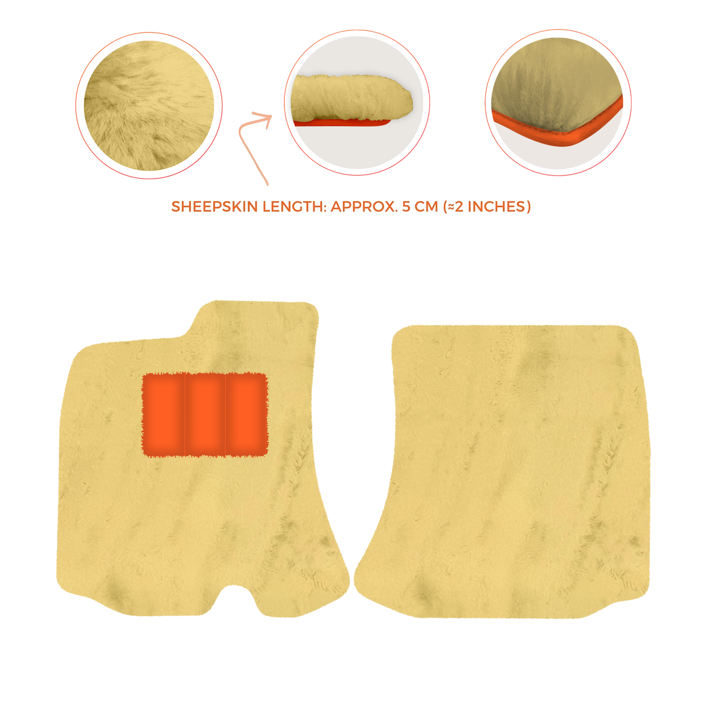 Premium Sheepskin Floor Mats for Bentley Arnage RL (1998-2009)