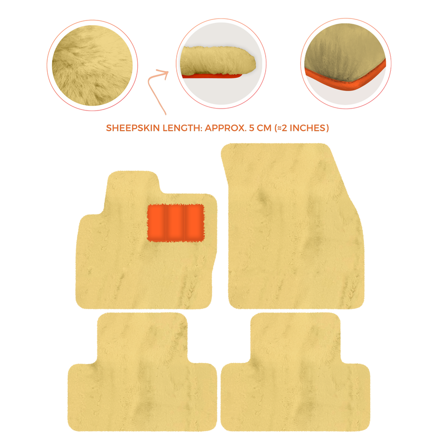 Premium Sheepskin Floor Mats for Range Rover Vehicles (2012-2022)