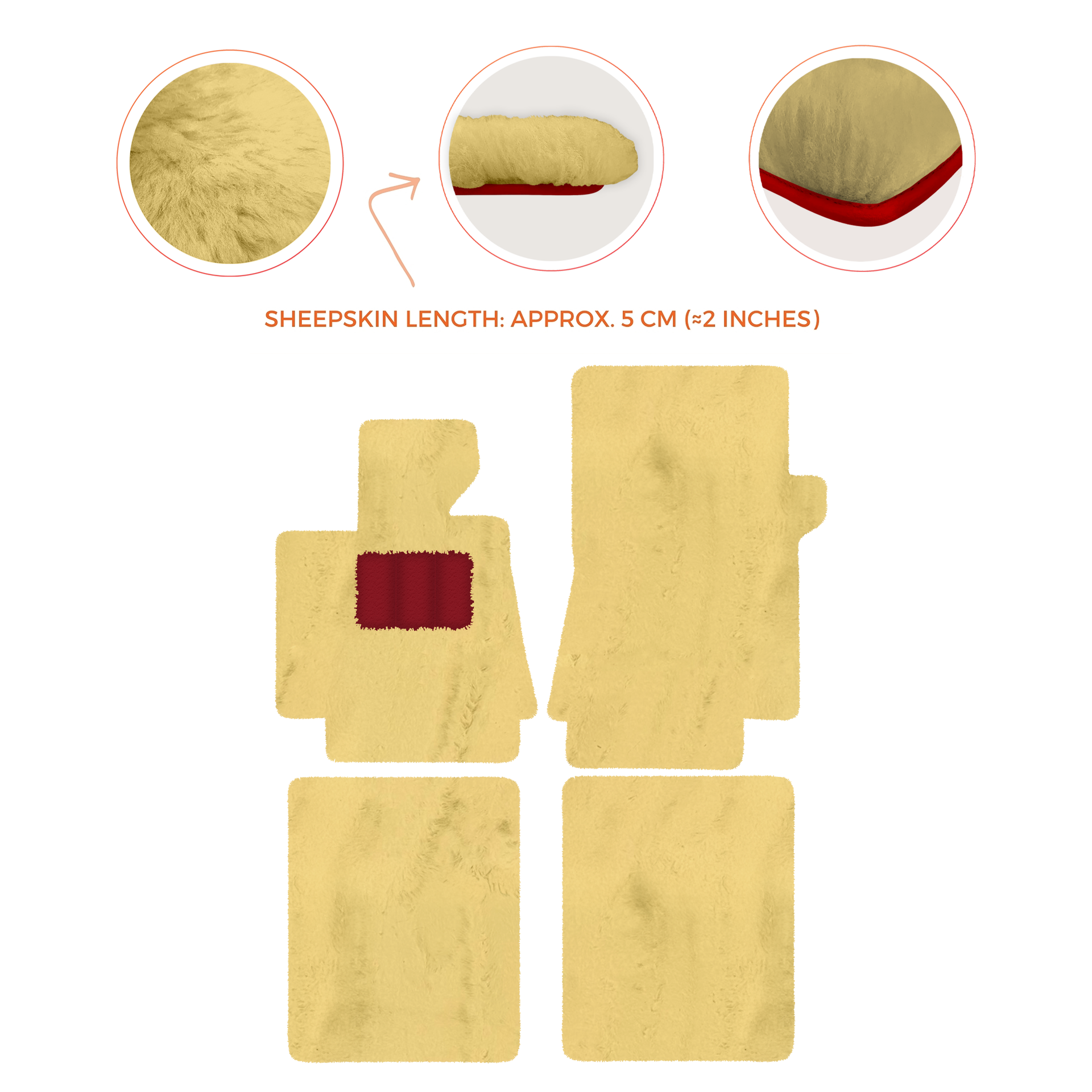 Luxurious Premium Sheepskin Floor Mats for Bentley Arnage (1998-2009)