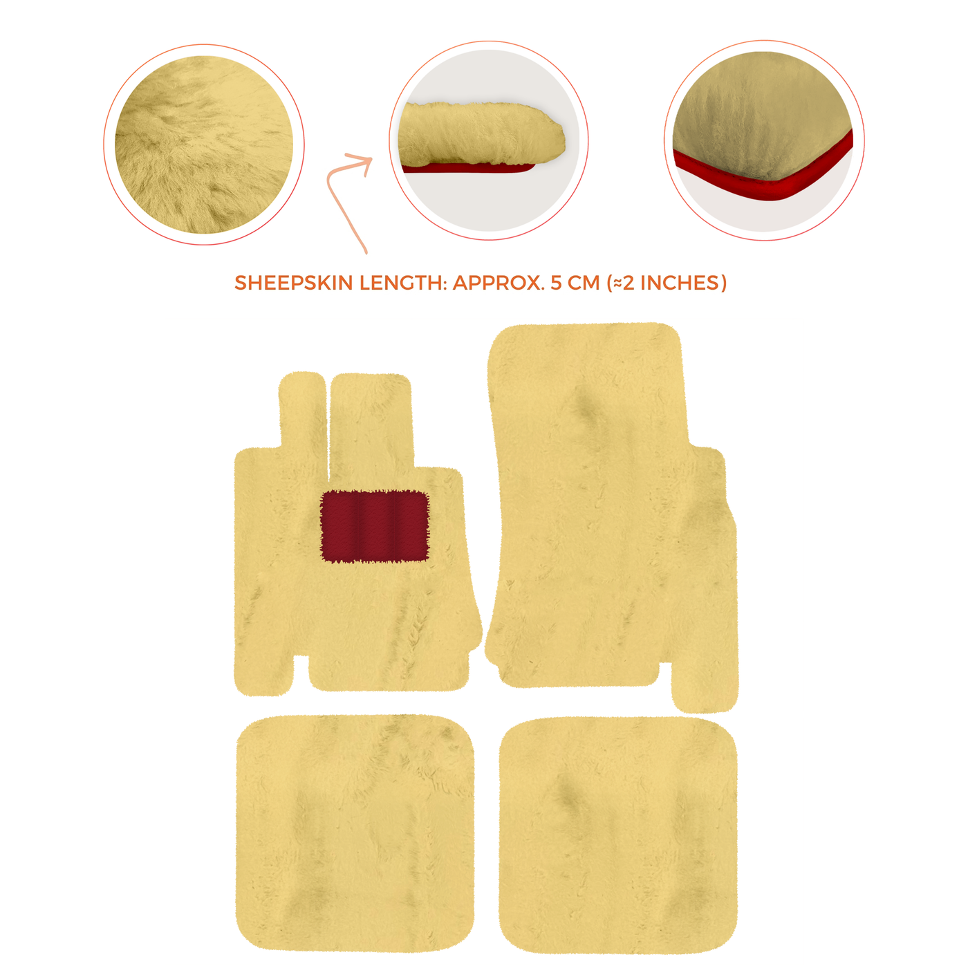 Premium Luxurious Sheepskin Floor Mats for Bentley Arnage (1998-2009)