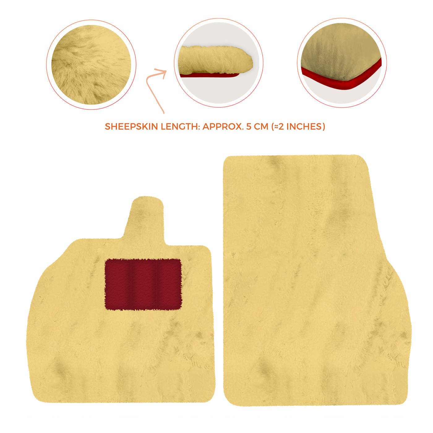 Luxury Sheepskin Floor Mats for Lamborghini Revuelto 2024-2025