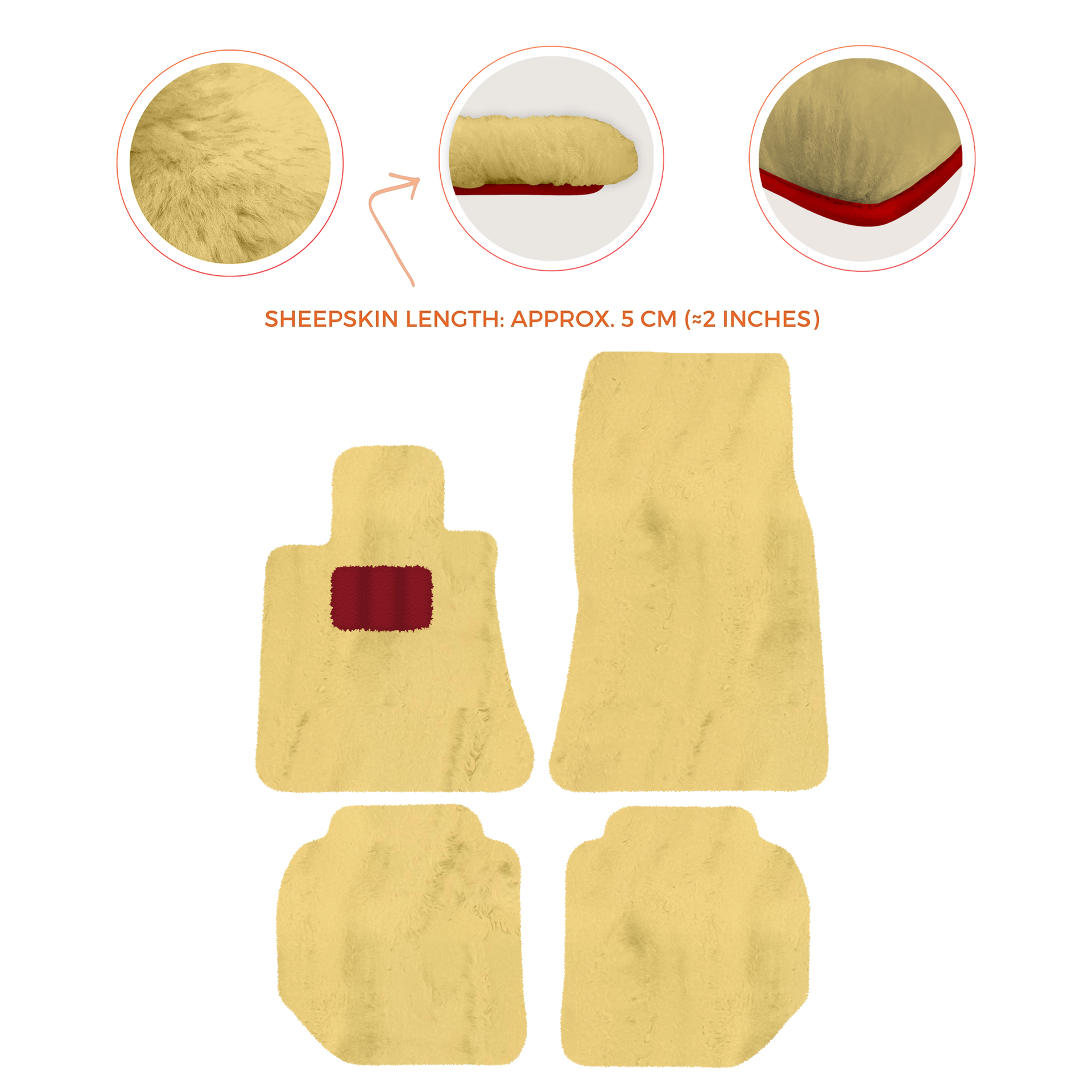 Premium Sheepskin Floor Mats for Bentley Continental GTC (2011-2018)