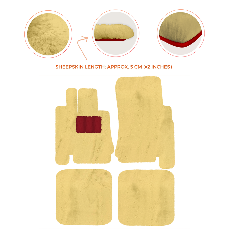Premium Sheepskin Floor Mats for Mercedes-Benz G-Class W463 2008-2018