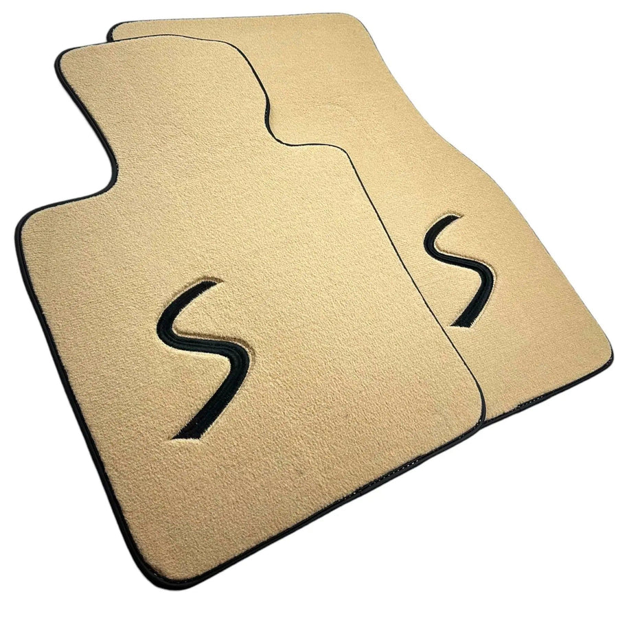 Beige Floor Mats for Mini Cooper / One F55 5-Doors (2015-2023) - AutoWin