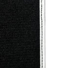 Black Floor Mats for Mini Cooper / One F55 5-Doors (2015-2023) with Leather | White Trim - AutoWin