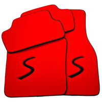 Red Floor Mats for Mini Cooper / One F56 3-Doors (2014-2023) - AutoWin