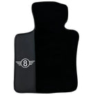 Black Floor Mats for Mini Cooper / One F56 3-doors (2014-2023) with Leather - AutoWin