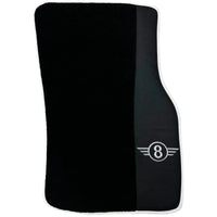 Black Floor Mats for Mini Cooper / One R53 (2001-2007) Cooper S with Leather | White Trim - AutoWin